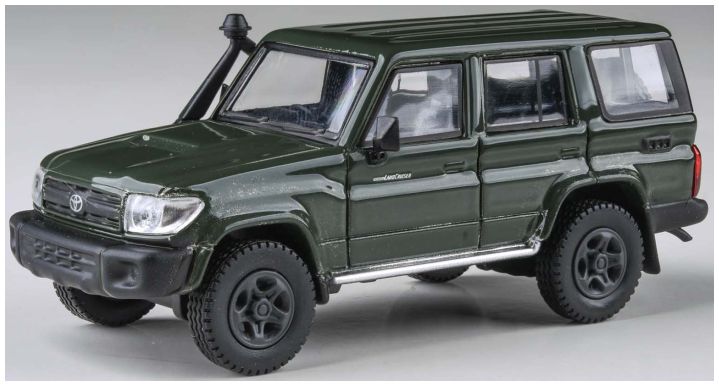 Available to Order – Toyota Landcruiser LC76 Military Green 2014 (RHD) 1:64 (PAR 66313)
