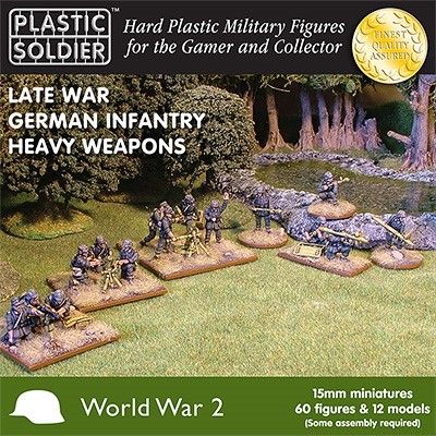 Available To Order – Late War German Heavy Weapons 15MM Plastic Soldier Company Model (PLA WW2015005)