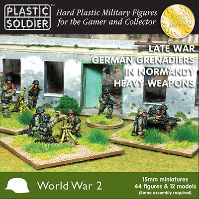 Available To Order – German Grenadiers in Normandy Heavy Weapon 15MM Plastic Soldier Company Model (PLA WW2015012)
