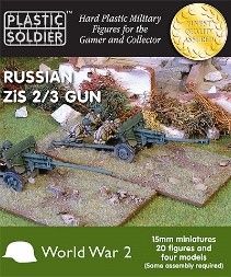 Available To Order – Russian Zis 2 and 3 Anti Tank/Field Gun 15MM Plastic Soldier Company Model (PLA WW2G15002)