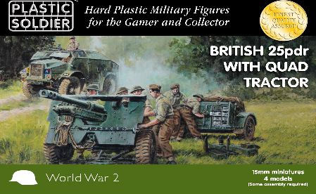 Available To Order – British 25pdr and Morris Quad Tractor 15MM Plastic Soldier Company Model (PLA WW2G15005)