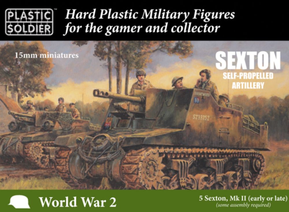 Available To Order – Sexton Self Propelled Gun 15MM Plastic Soldier Company Model (PLA WW2V15035)