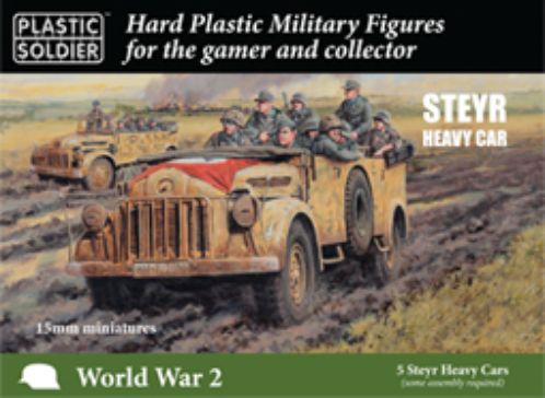 Available To Order – German Steyr Heavy Car 15MM Plastic Soldier Company Model (PLA WW2V15037)