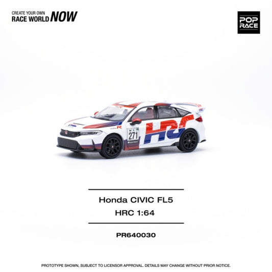 THIS ITEM IS AVAILABLE TO ORDER FROM OUR SUPPLIER - 1:64 POP RACE PR640030 HONDA CIVIC TYPE-R (FL5) TCR - HRC