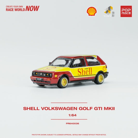 1:64 POP RACE PR640036 SHELL VOLKSWAGEN GOLF GTI MKII