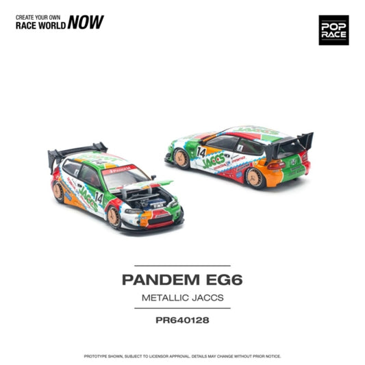 1/64 POP RACE PR640128 PANDEM HONDA CIVIC EG6 V1.5 JACCS