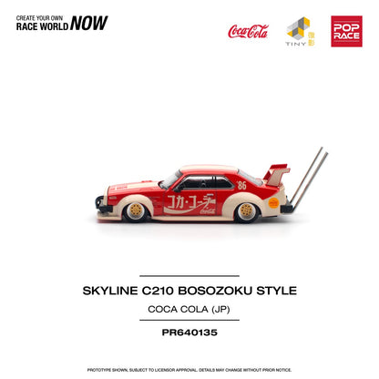 Nissan Skyline C210 Kaido Racer (Bosozoku Style) Coca-Cola JP 1:64 Pop Race Model Car (PR640135)