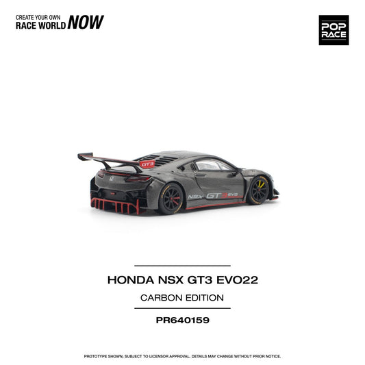 Honda NSX GT3 EVO22 Carbon Edition 1:64 Pop Race Model Car (PR640159)