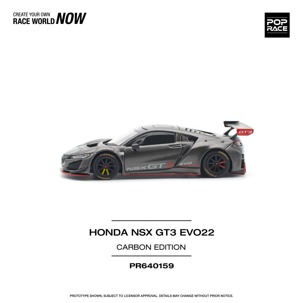 Honda NSX GT3 EVO22 Carbon Edition 1:64 Pop Race Model Car (PR640159)
