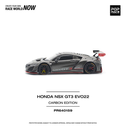 Honda NSX GT3 EVO22 Carbon Edition 1:64 Pop Race Model Car (PR640159)