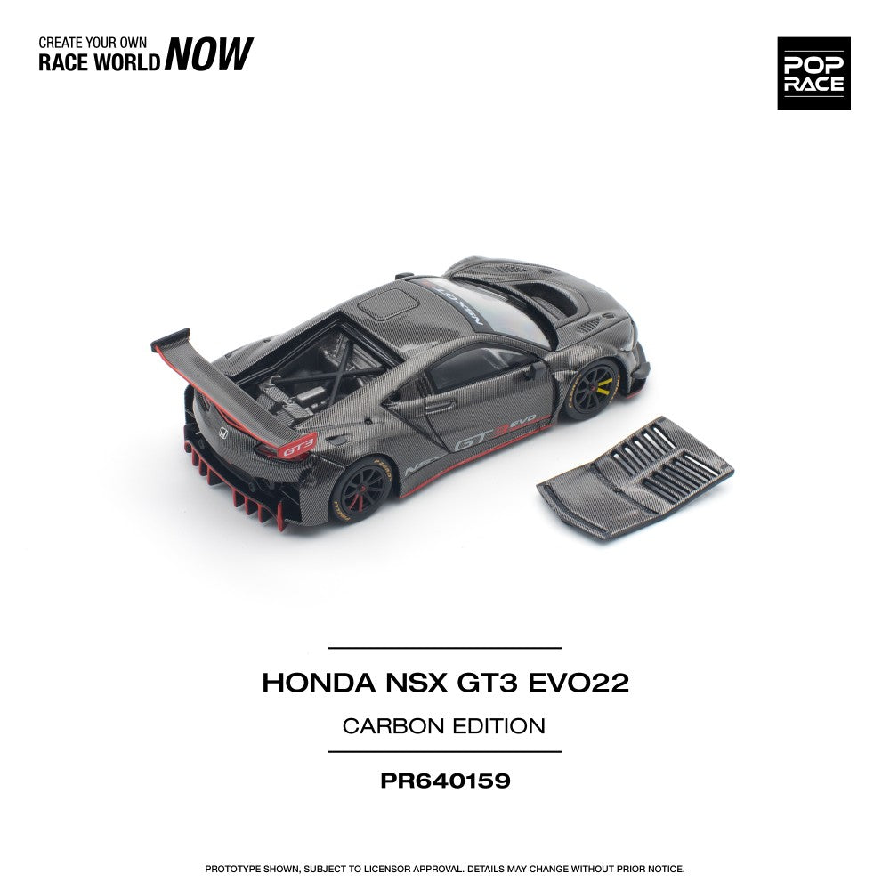 Honda NSX GT3 EVO22 Carbon Edition 1:64 Pop Race Model Car (PR640159)