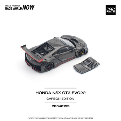 Honda NSX GT3 EVO22 Carbon Edition 1:64 Pop Race Model Car (PR640159)