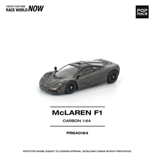 Pre-Order - 1:64 POP RACE McLaren F1 Carbon Edition PR640164 Stocks Due Apr / May 2026