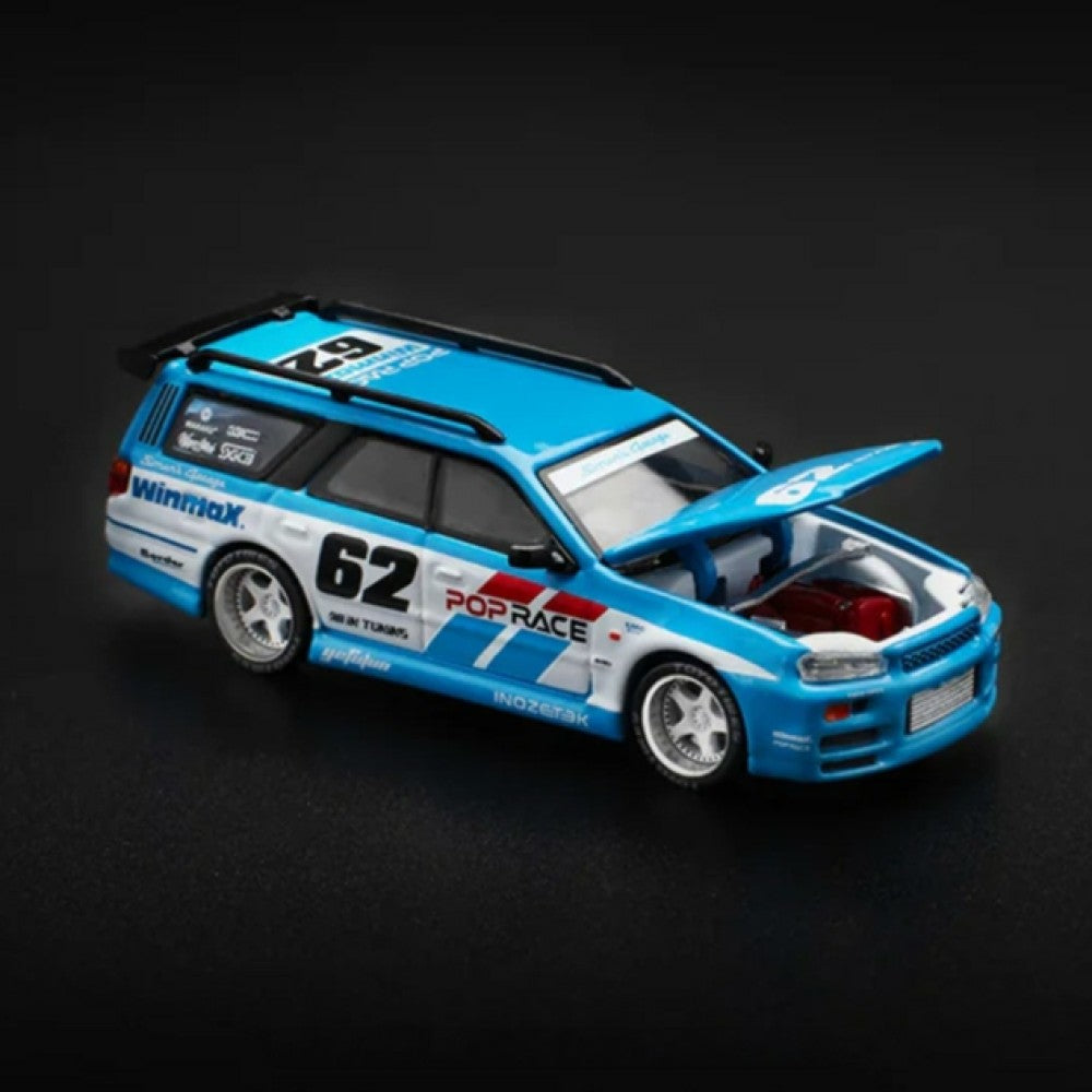 THIS ITEM IS AVAILABLE TO ORDER FROM OUR SUPPLIER - 1:64 POP RACE PR640171 NISSAN STAGEA SIMONS GARAGE 62