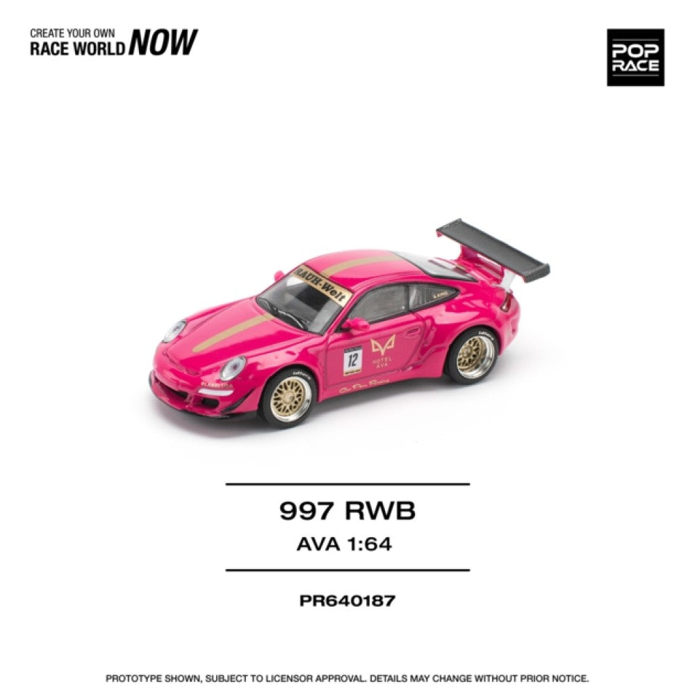 PRE ORDER STOCKS DUE SEPTEMBER / OCTOBER 2025 1/64 POP RACE PR640187 RWB 997 - AVA