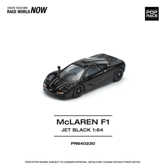 PRE ORDER STOCKS DUE MAY / JUNE 2025 1:64 POP RACE PR640230 MCLAREN F1 JET BLACK