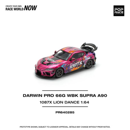 Toyota Darwin Pro 66G WBK Supra (A90) 1087X Lion Dance 1:64 Pop Race Model Car (PR640285)