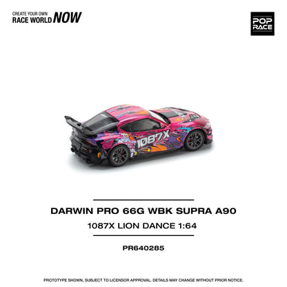 Toyota Darwin Pro 66G WBK Supra (A90) 1087X Lion Dance 1:64 Pop Race Model Car (PR640285)