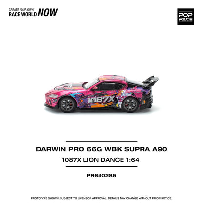 Toyota Darwin Pro 66G WBK Supra (A90) 1087X Lion Dance 1:64 Pop Race Model Car (PR640285)
