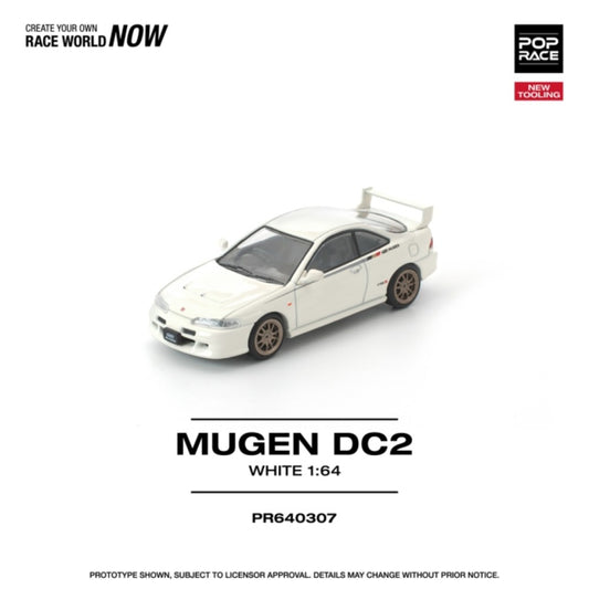 Pre-Order – Honda MUGEN Dc2 White New Tooling PR640307 Stocks Due Oct / Nov 2026 1:64 Pop Race Diecast Model Stocks Due Oct / Nov 2026