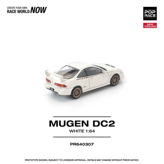 Pre-Order – Honda MUGEN Dc2 White New Tooling PR640307 Stocks Due Oct / Nov 2026 1:64 Pop Race Diecast Model Stocks Due Oct / Nov 2026