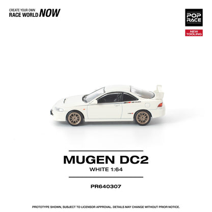 Pre-Order – Honda MUGEN Dc2 White New Tooling 1:64 Pop Race Model Car (PR640307) Stocks Due Oct / Nov 2026