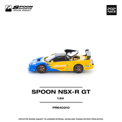 Honda Spoon NSX-R GT Opening Hood Detailed Engine 1:64 Pop Race Model Car (PR640310)