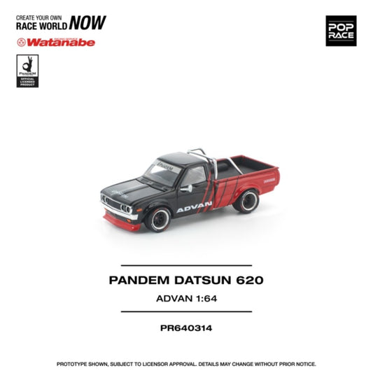 Pre-Order - 1:64 POP RACE Pandem Datsun 620 Advan PR640314 Stocks Due Sept / Oct