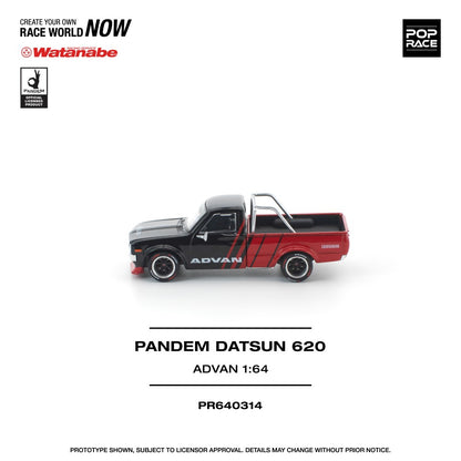 Pre-Order - 1:64 POP RACE Pandem Datsun 620 Advan PR640314 Stocks Due Sept / Oct