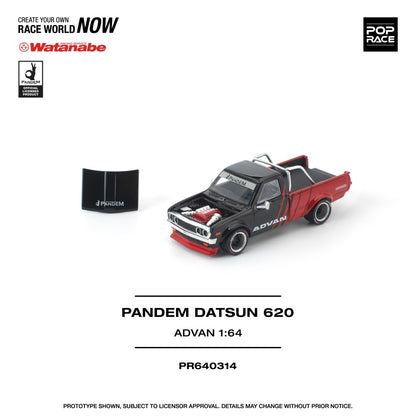 Pre-Order - 1:64 POP RACE Pandem Datsun 620 Advan PR640314 Stocks Due Sept / Oct