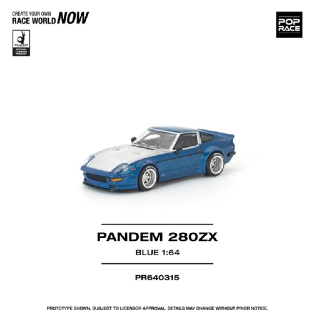 Pre-Order - 1:64 Pop Race Pandem Nissan 280ZX Blue PR640315 Stocks Due Oct / Nov 2026