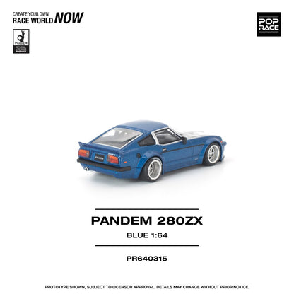 Pre-Order - 1:64 Pop Race Pandem Nissan 280ZX Blue PR640315 Stocks Due Oct / Nov 2026