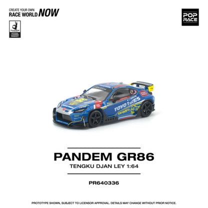 Pre-Order – Toyota Pandem GR 86 Tengku Djan Ley 1:64 Pop Race Model Car (PR640336) Stocks Due Oct / Nov 2026