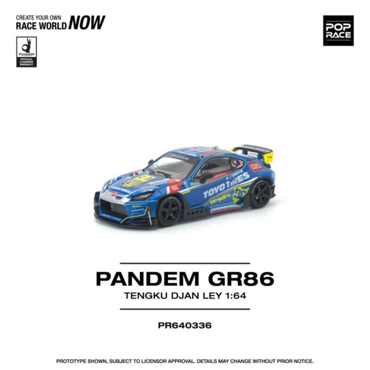 Pre-Order – Toyota Pandem GR 86 Tengku Djan Ley PR640336 Stocks Due Oct / Nov 2026 1:64 Pop Race Diecast Model Stocks Due Oct / Nov 2026