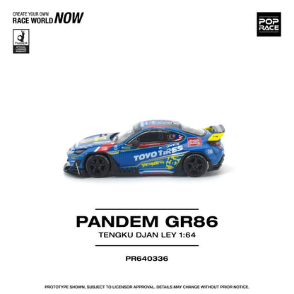 Pre-Order – Toyota Pandem GR 86 Tengku Djan Ley 1:64 Pop Race Model Car (PR640336) Stocks Due Oct / Nov 2026