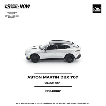 Pre-Order - 1:64 POP RACE Aston Martin DBX 707 Silver PR640367 Stocks Due Sept / Oct