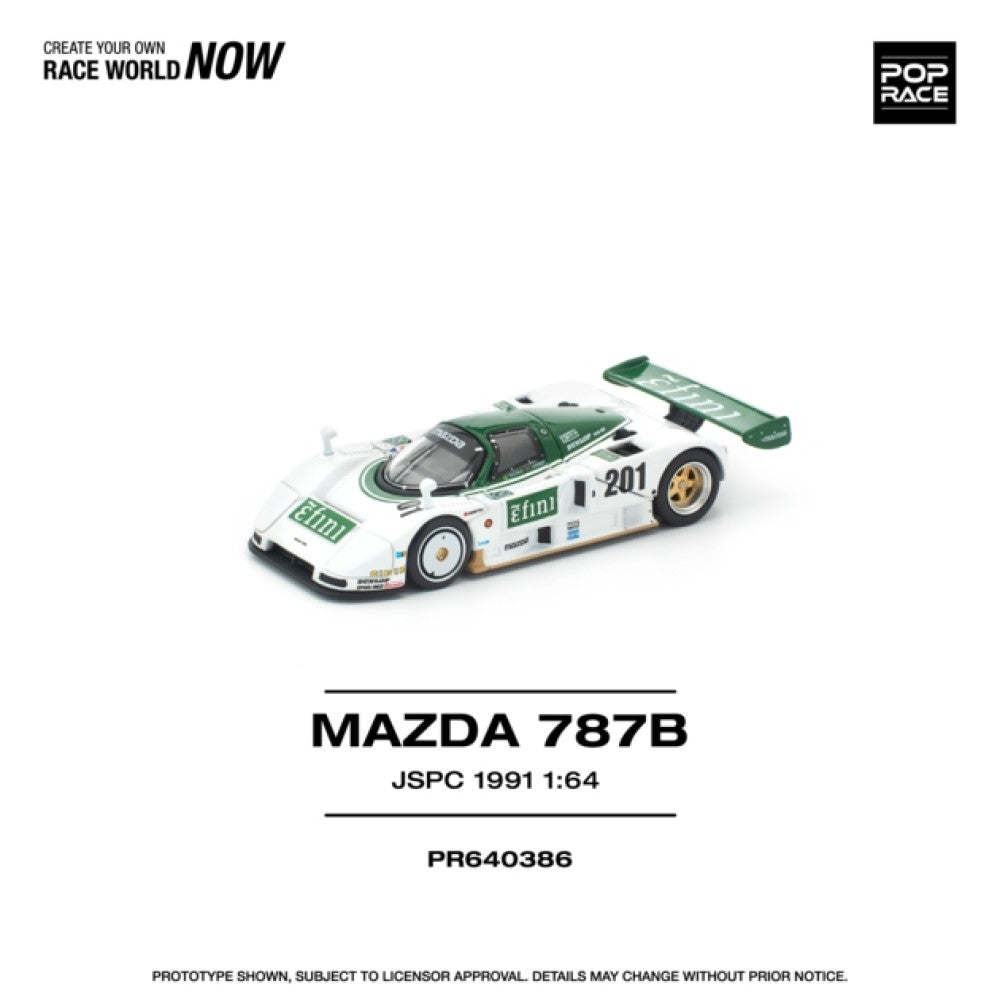 Pre-Order - 1:64 POP RACE Mazda 787B JSPC 1991 PR640386 Stocks Due Apr / May 2026