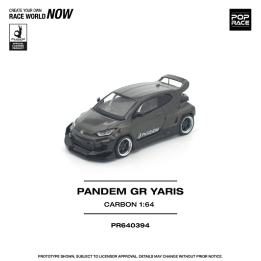 Pre-Order - 1:64 POP RACE Pandem GR Yaris Carbon Edition PR640394 Stocks Due Apr / May 2026