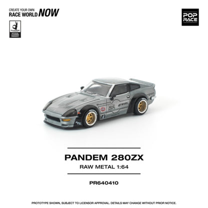 Pre-Order – Nissan Pandem 280ZX Raw Metal 1:64 Pop Race Model Car (PR640410) Stocks Due Oct / Nov 2026