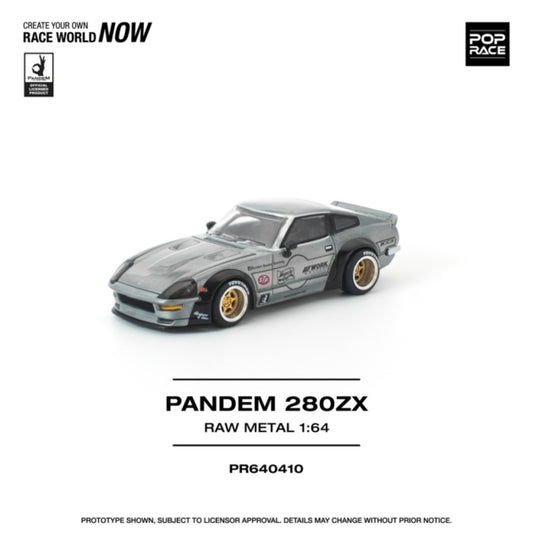 Pre-Order – Nissan Pandem 280ZX Raw Metal PR640410 Stocks Due Oct / Nov 2026 1:64 Pop Race Diecast Model Stocks Due Oct / Nov 2026