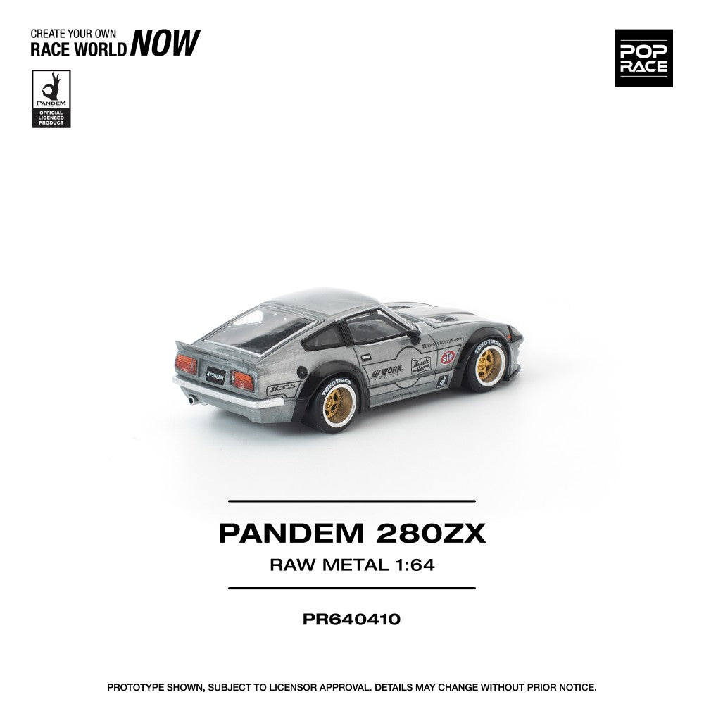 Pre-Order – Nissan Pandem 280ZX Raw Metal 1:64 Pop Race Model Car (PR640410) Stocks Due Oct / Nov 2026