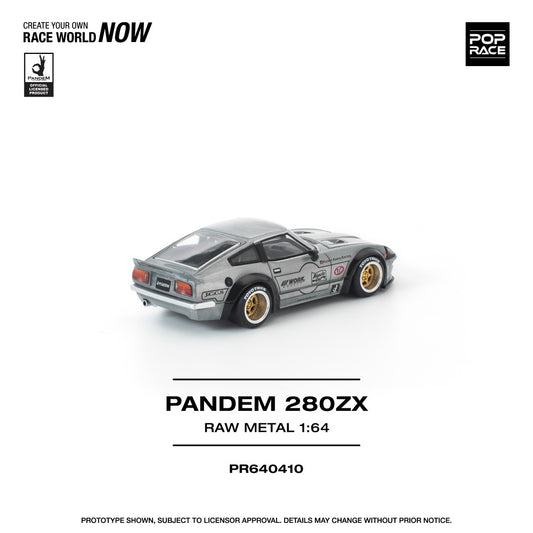 Pre-Order – Nissan Pandem 280ZX Raw Metal PR640410 Stocks Due Oct / Nov 2026 1:64 Pop Race Diecast Model Stocks Due Oct / Nov 2026