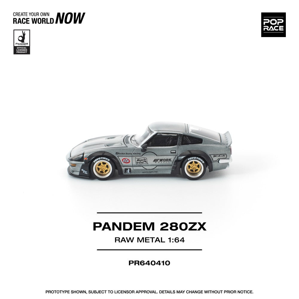 Pre-Order – Nissan Pandem 280ZX Raw Metal 1:64 Pop Race Model Car (PR640410) Stocks Due Oct / Nov 2026