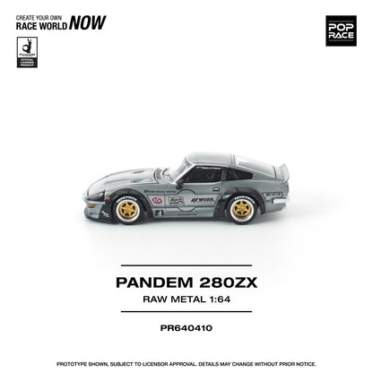 Pre-Order – Nissan Pandem 280ZX Raw Metal 1:64 Pop Race Model Car (PR640410) Stocks Due Oct / Nov 2026