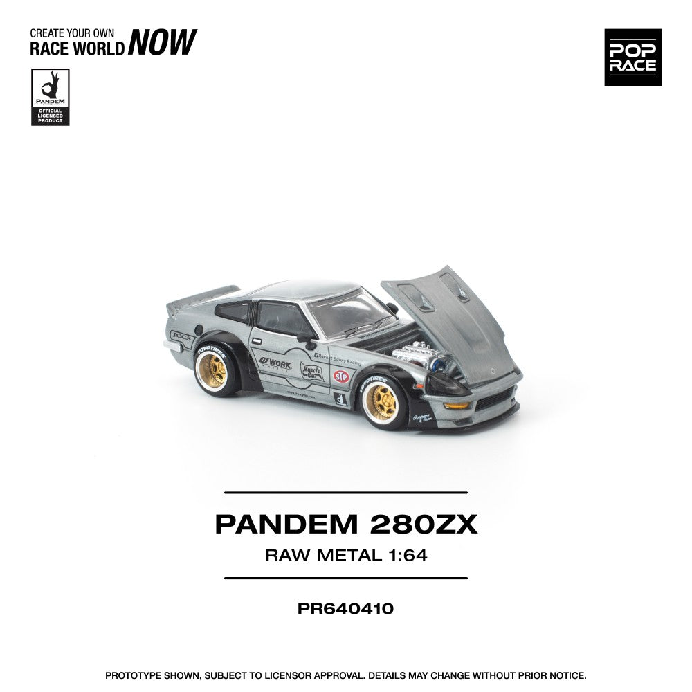 Pre-Order – Nissan Pandem 280ZX Raw Metal 1:64 Pop Race Model Car (PR640410) Stocks Due Oct / Nov 2026
