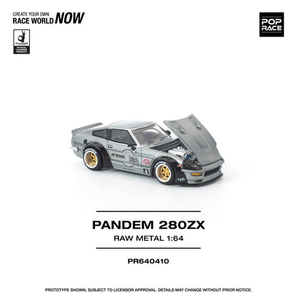 Pre-Order – Nissan Pandem 280ZX Raw Metal 1:64 Pop Race Model Car (PR640410) Stocks Due Oct / Nov 2026