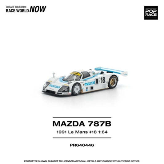 Pre-Order - 1:64 Pop Race Mazda 787B 1991 Le Mans 24Hrs No.18 PR640446 Stocks Due Oct / Nov 2026