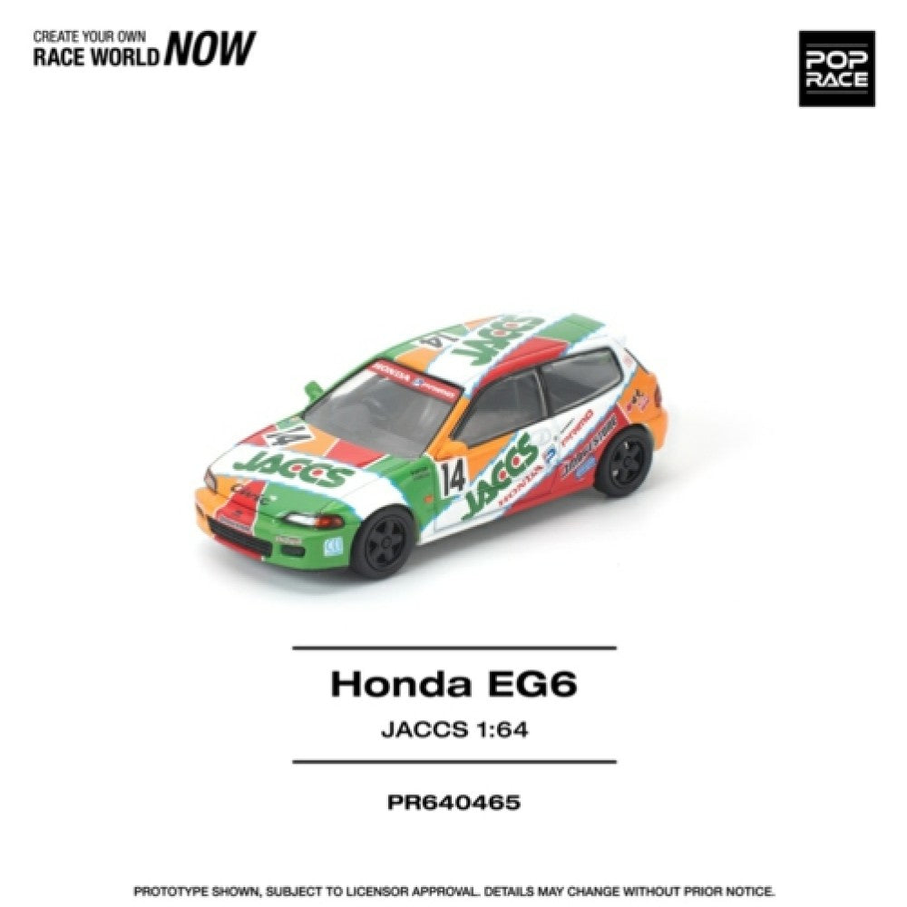 Pre-Order - 1:64 Pop Race Honda Civc (EG6) JACCS PR640465 Stocks Due Oct / Nov 2026