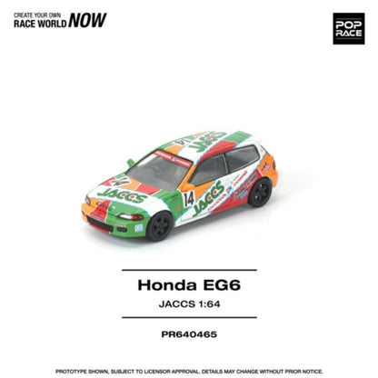Pre-Order - 1:64 Pop Race Honda Civc (EG6) JACCS PR640465 Stocks Due Oct / Nov 2026