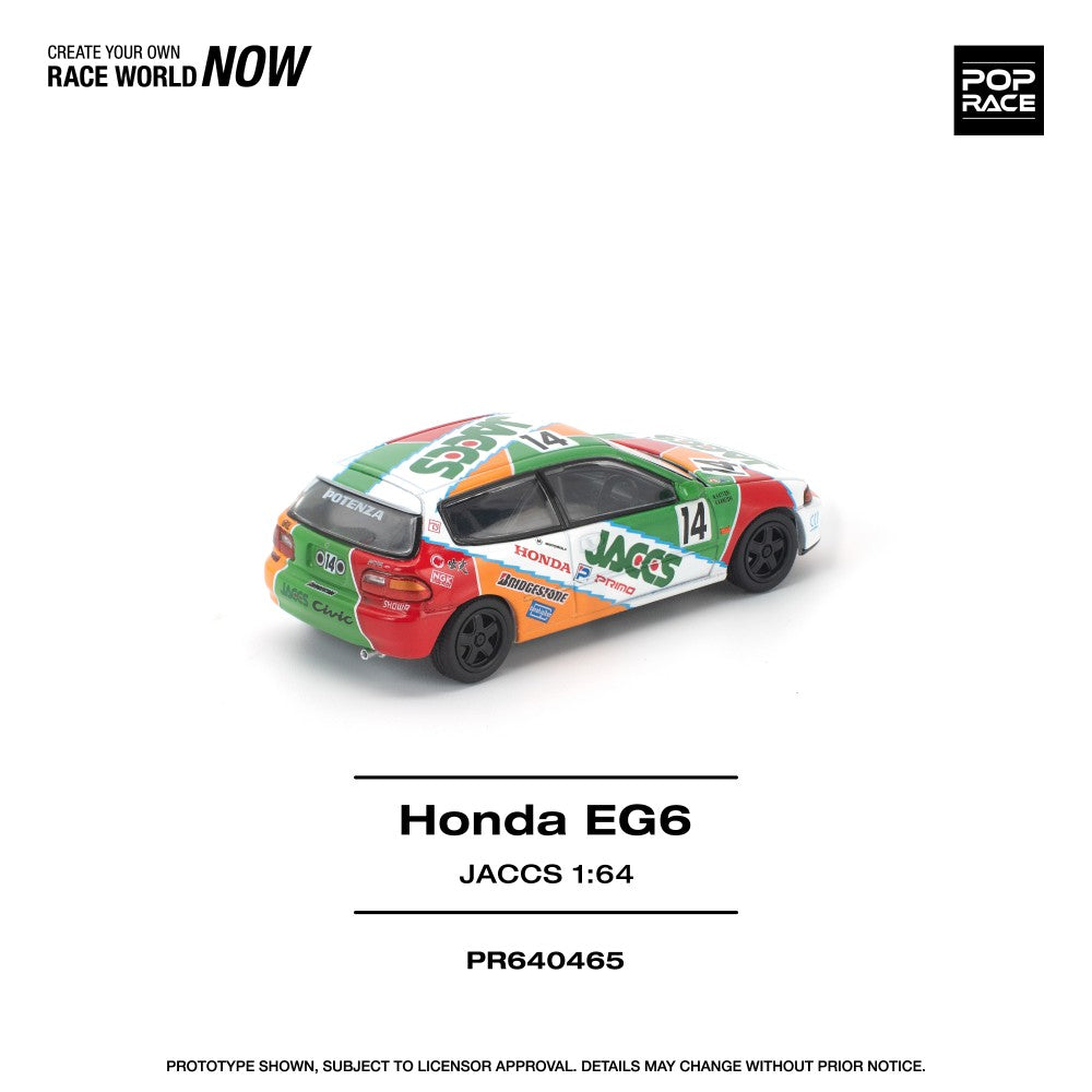 Pre-Order - 1:64 Pop Race Honda Civc (EG6) JACCS PR640465 Stocks Due Oct / Nov 2026